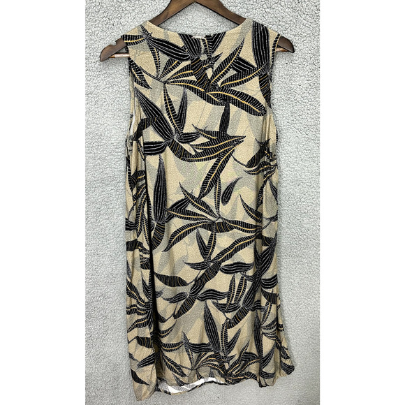Vamp Boutique Shift Dress Women‎ Large Tropical Leaf Aloha Resort Vacation Boho - Picture 3 of 8